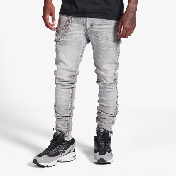 Valabasas “Alpha Picasso” Grey Jacquard Jeans – Era Clothing Store
