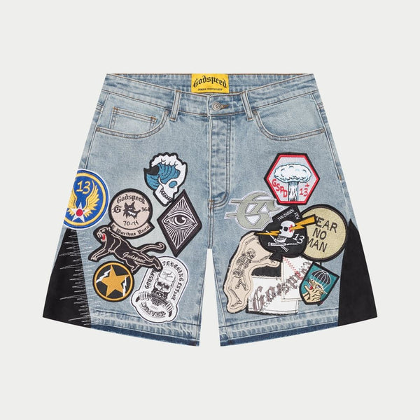 Godspeed “Patchwork V2” Blue Shorts