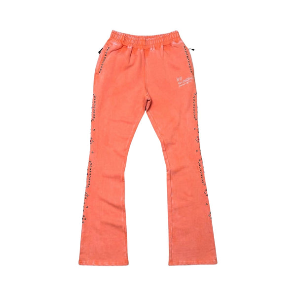 Gunzinii Orange Colorful Stones Flare Pants