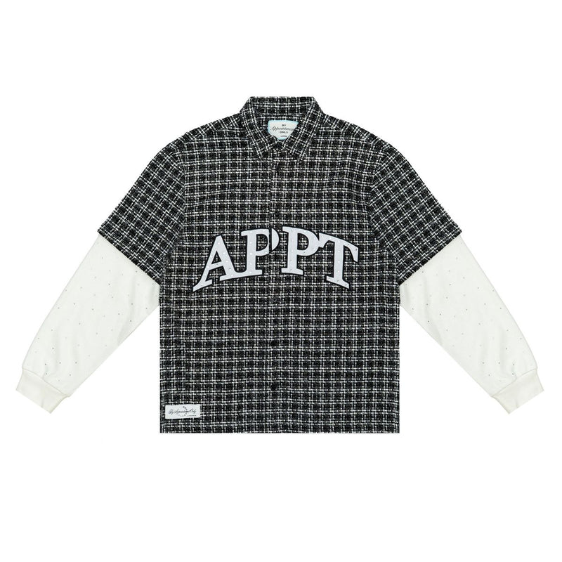 By Appt Only “Static” Black Flannel Button Up