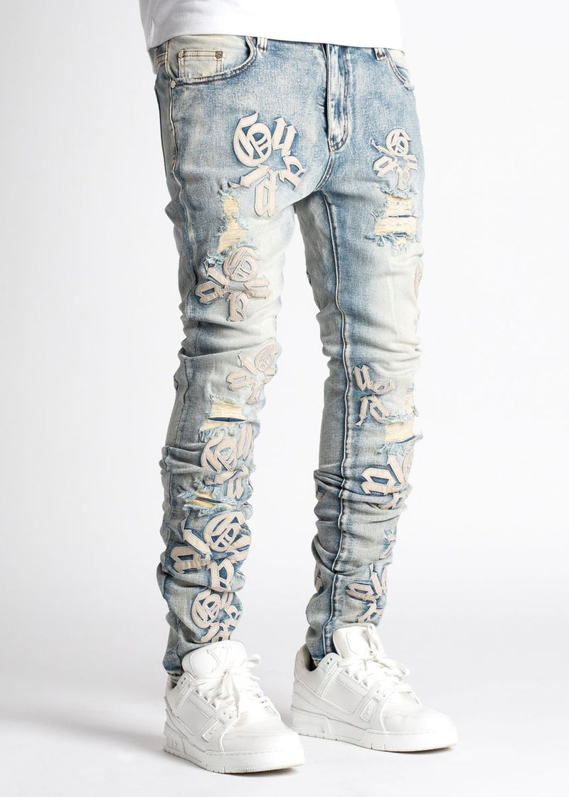 Guapi Power Blue Logos Jeans