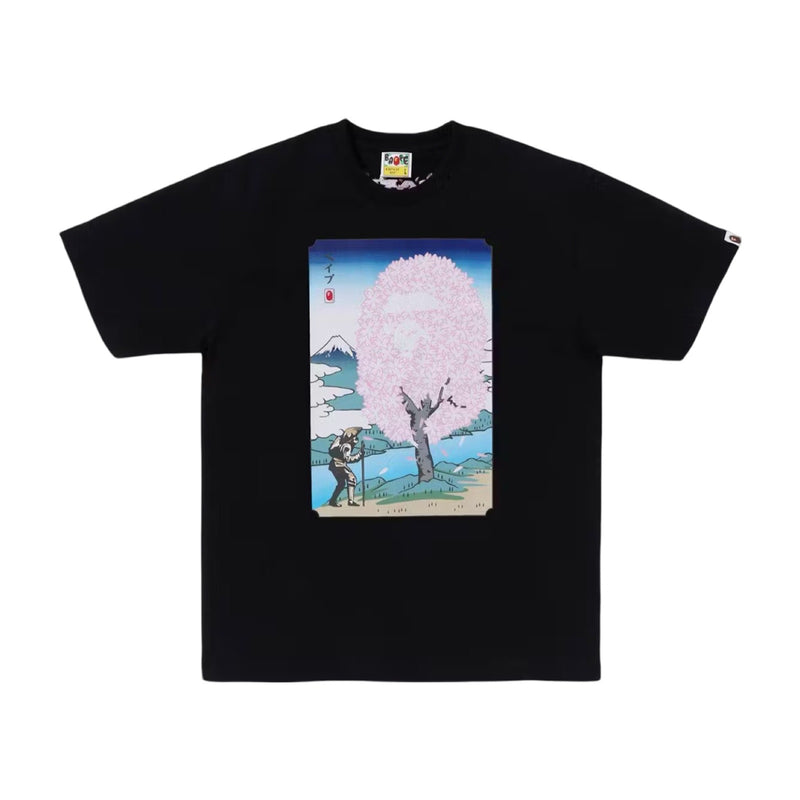 BAPE “Sakura Post” Black Tee