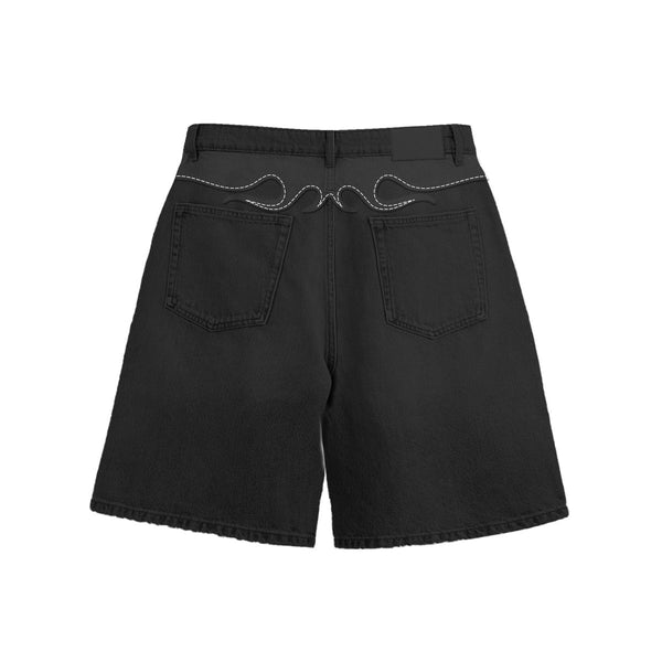 Campus “Tribal” Black Jorts Shorts