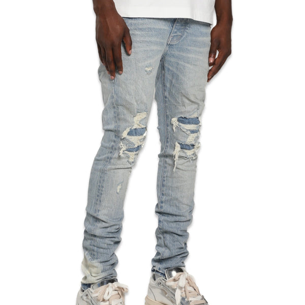 Purple Brand Destroy White Jeans – Era Clothing Store