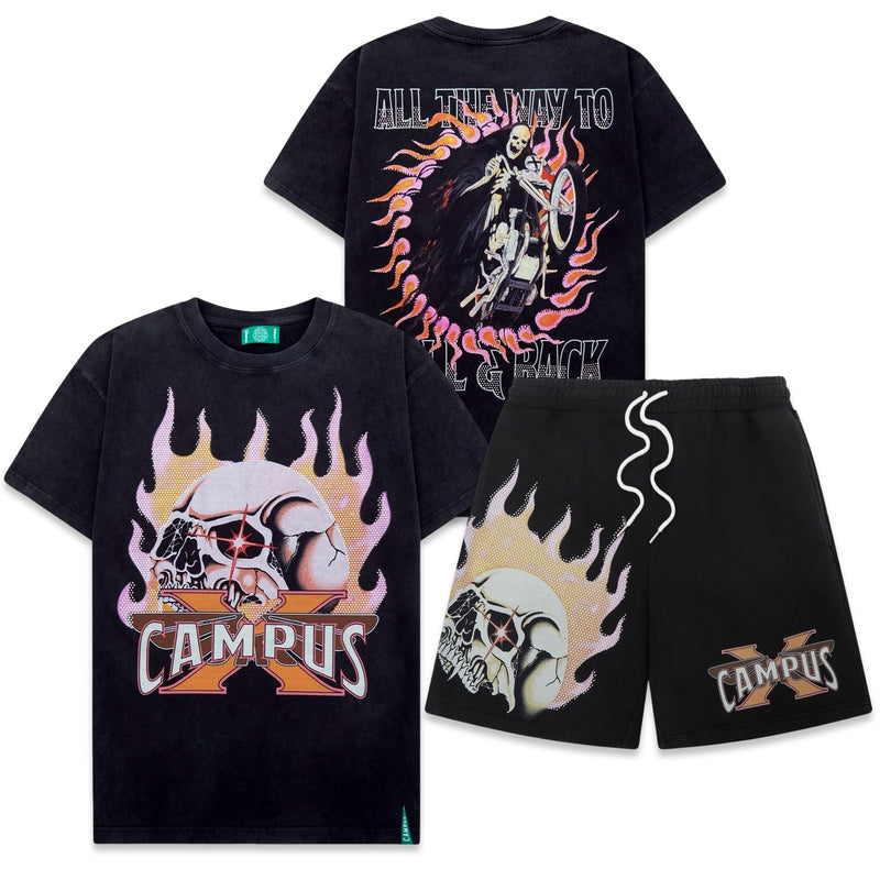 Campus “Hell & Back” Black Short Set