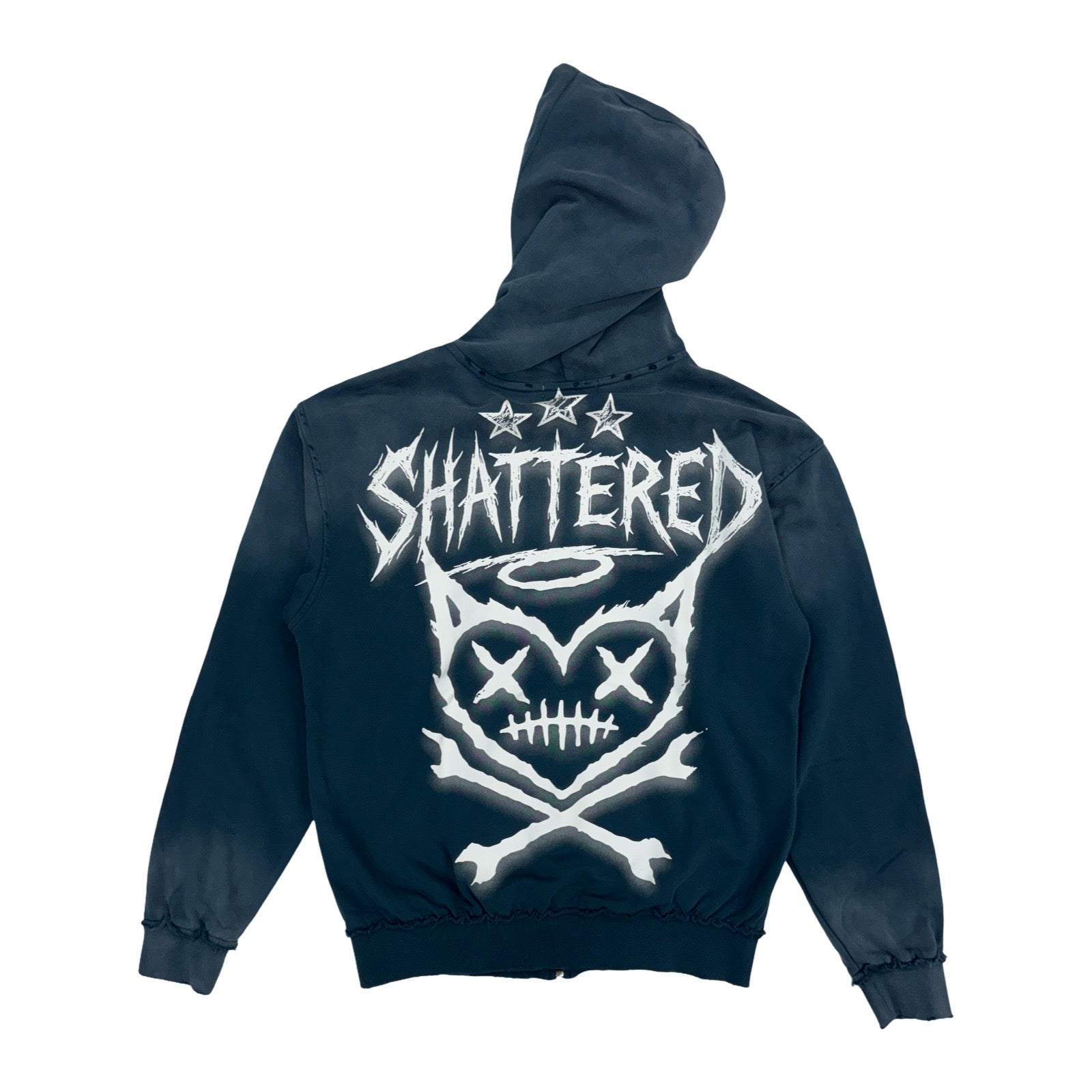 Shattered Hearts “Head” French Blue Hoodie – Era Clothing Store