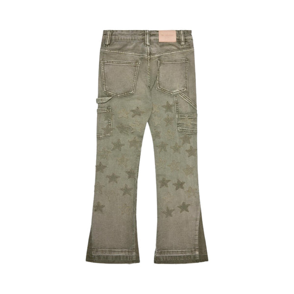 Kids Valabasas VPlay Olive Stacked Jeans