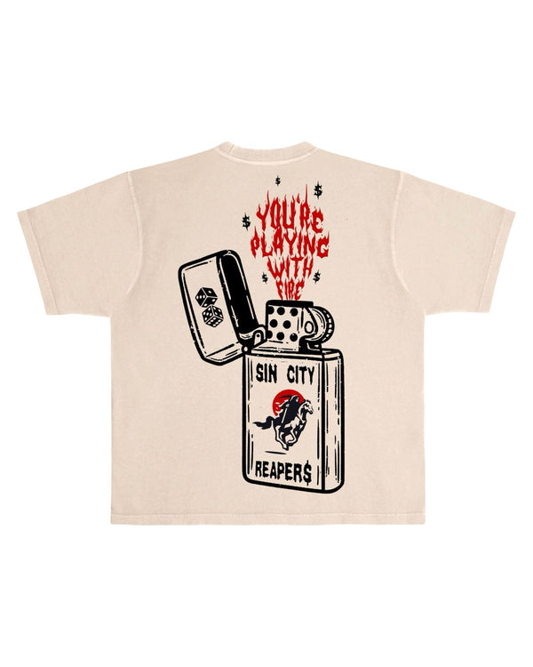 November Reine “Playing With Fire” Tan Tee