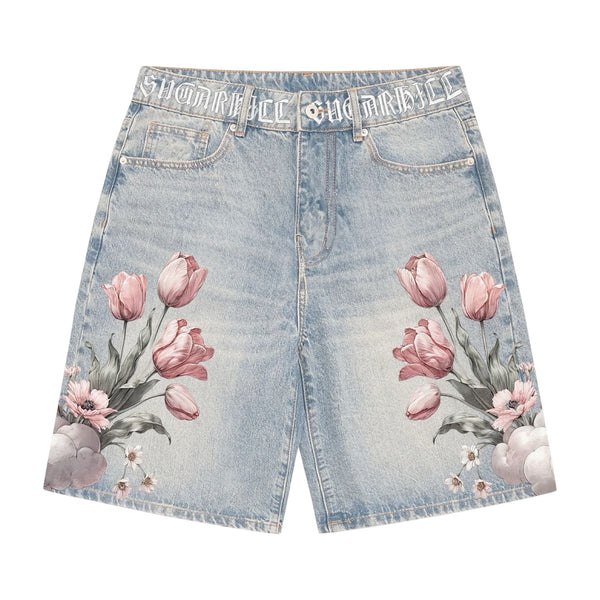 Sugarhill “Heavens Gate” Light Wash Shorts