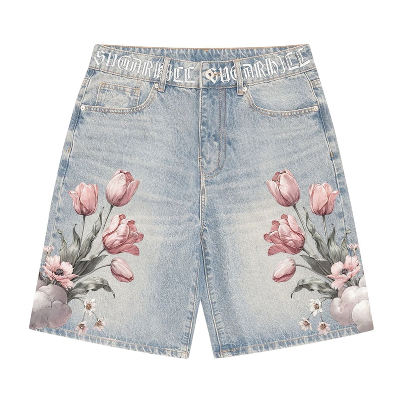 Sugarhill “Heavens Gate” Light Wash Shorts