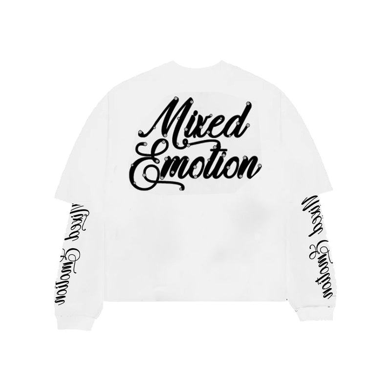 Mixed Emotion “Blur” White Thermal L/S Tee