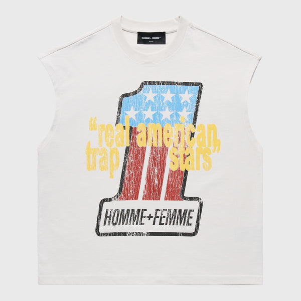 Homme Femme “Trap Star” Cutoff Tee