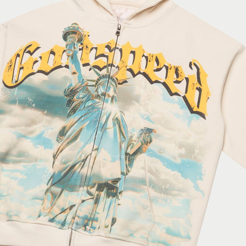 Godspeed “Chrome Liberty” Bone Zip Hoodie