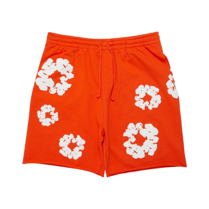 Denim Tears Cotton Wreath Orange Shorts