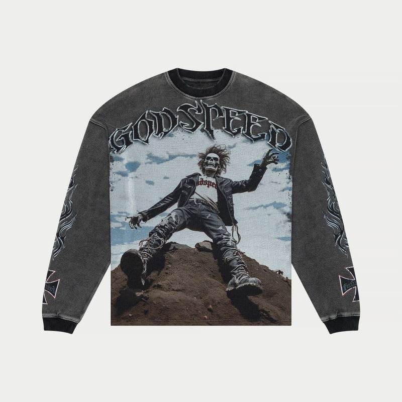 Godspeed “Rocker” Grey Wash Thermal L/S Tee