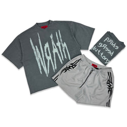 Wrathboy “7 Sins” Grey Oversized Short Set