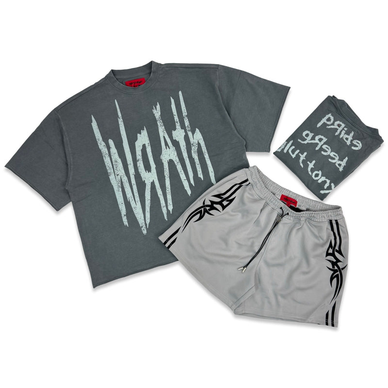 Wrathboy “7 Sins” Grey Oversized Short Set