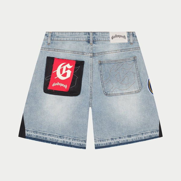 Godspeed “Patchwork V2” Blue Shorts