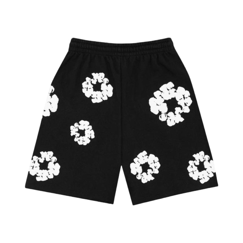 Denim Tears Cotton Wreath Black Shorts