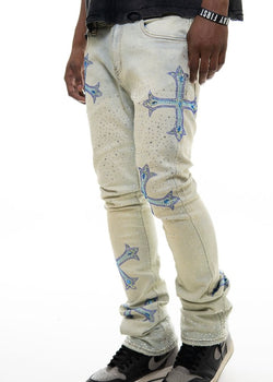 Vicious “Embellished Rhinestone” Light Jeans