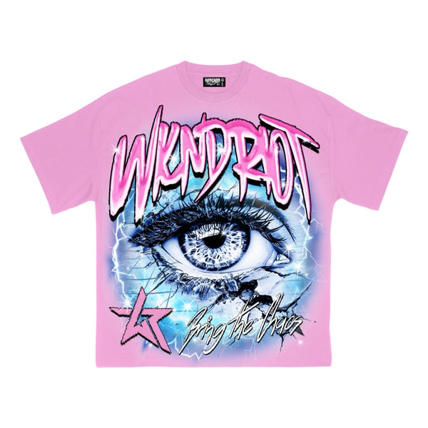 Wknd Riot “Glass Eye” Pink Tee