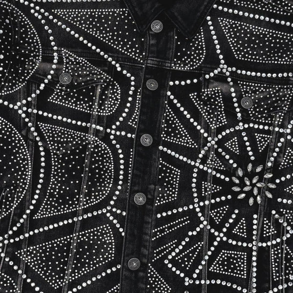 Vicious “Embellished Rhinestone” Black Denim Jacket