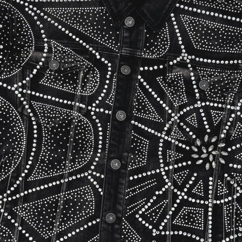 Vicious “Embellished Rhinestone” Black Denim Jacket