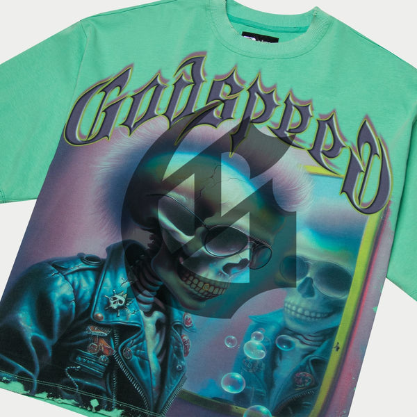 Godspeed “Man In The Mirror” Teal Tee