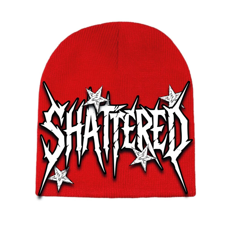 Shattered Hearts “Stars” Red Beanie