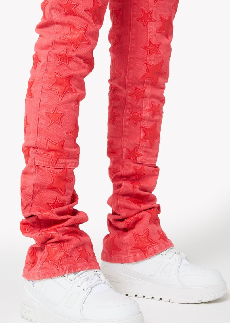 Guapi Raspberry Red Stars Jeans