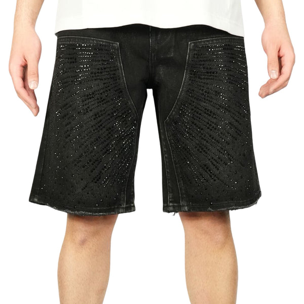 Preme “Drop Gems” Crystal Black Shorts