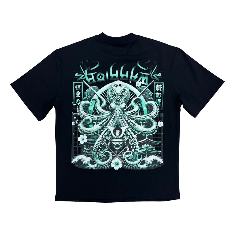 Denim City “Warriors” Black/Teal Stones Tee