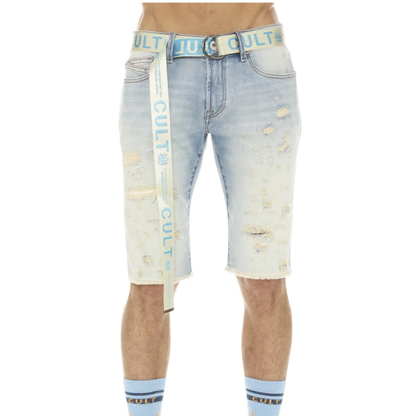Cult “Scars” Rocker Belted Shorts