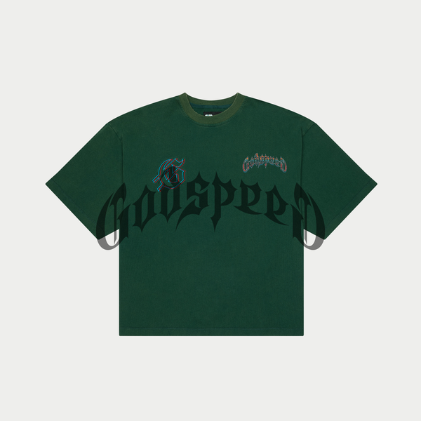 Godspeed “Natural Disaster” Forrest Green Tee