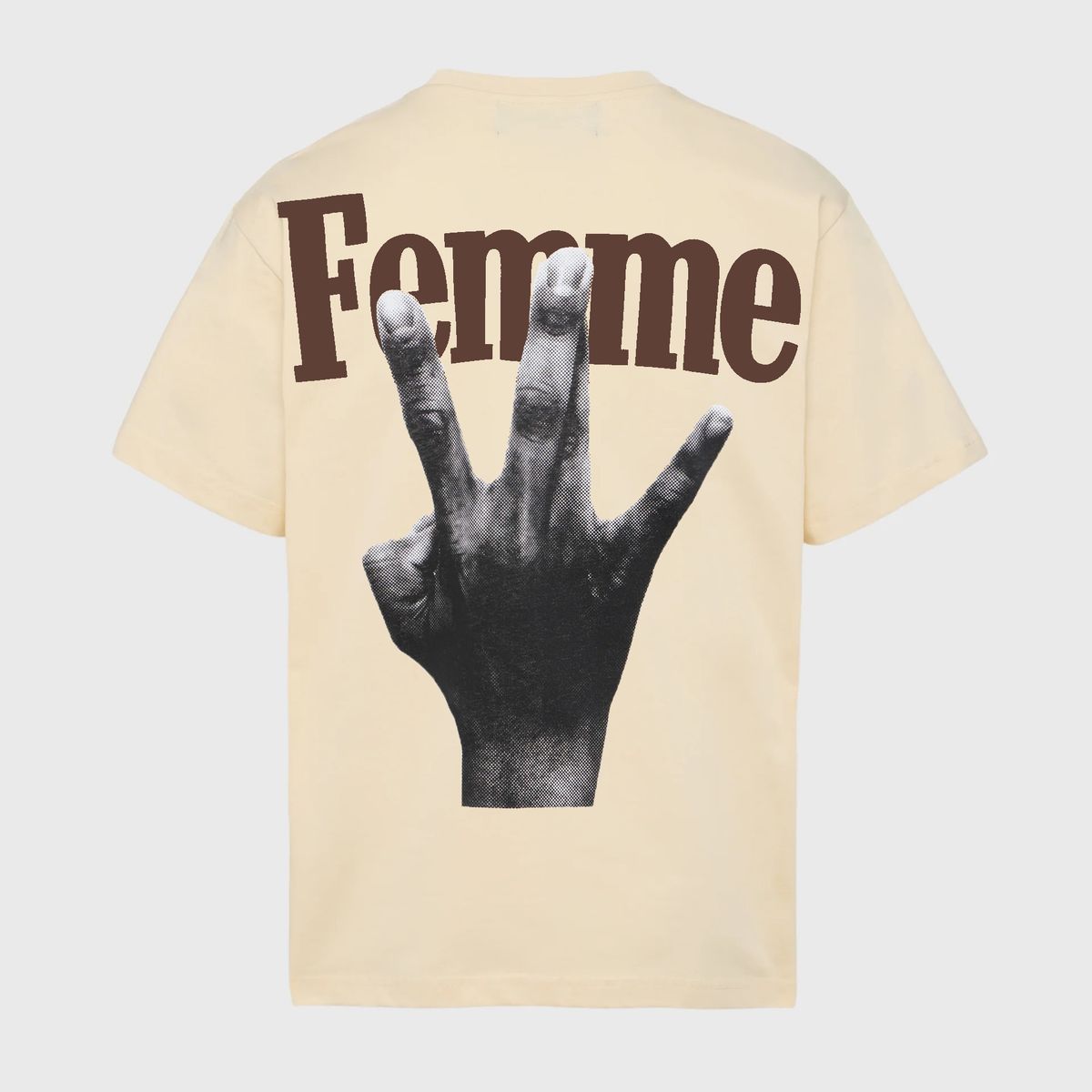 Homme Femme “Twisted Fingers” Brown Tee – Era Clothing Store