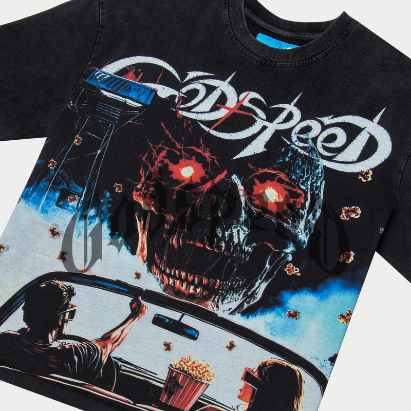 Godspeed “Drive In” Black Wash Tee