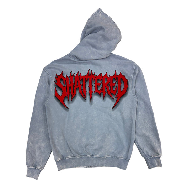 Shattered Hearts “Rockstar Studded” Gray Hoodie