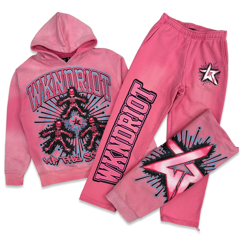 Wknd Riot Stars Pink Jogging Set