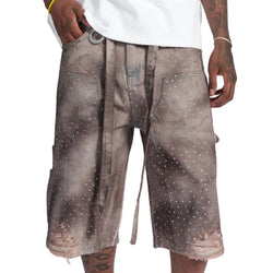 Gala “Show” Stones Acid Wash Shorts