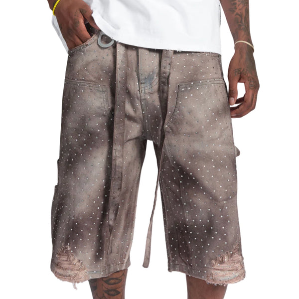 Gala “Show” Stones Acid Wash Shorts