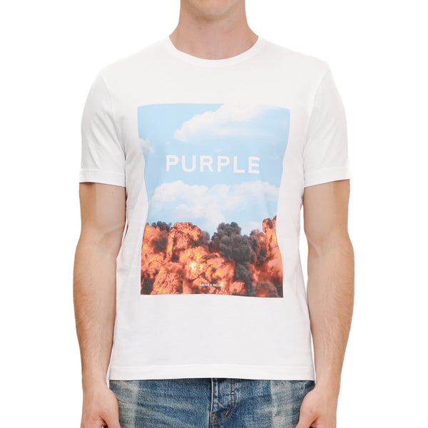 Purple Brand Erupt White S/S Tee