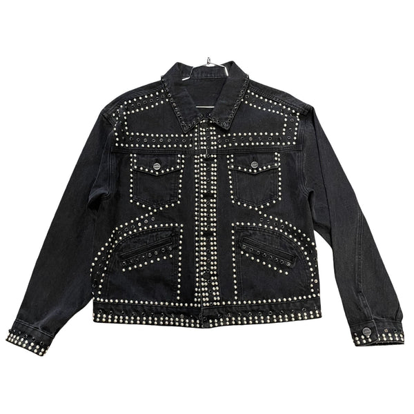 Homme Femme “Ornament” Black Wash Denim Jacket