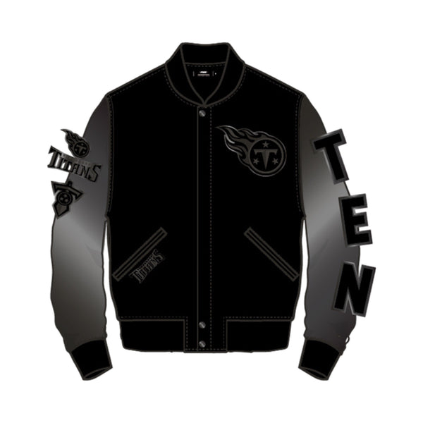 Tennessee Titans Triple Black Wool Varsity Jacket