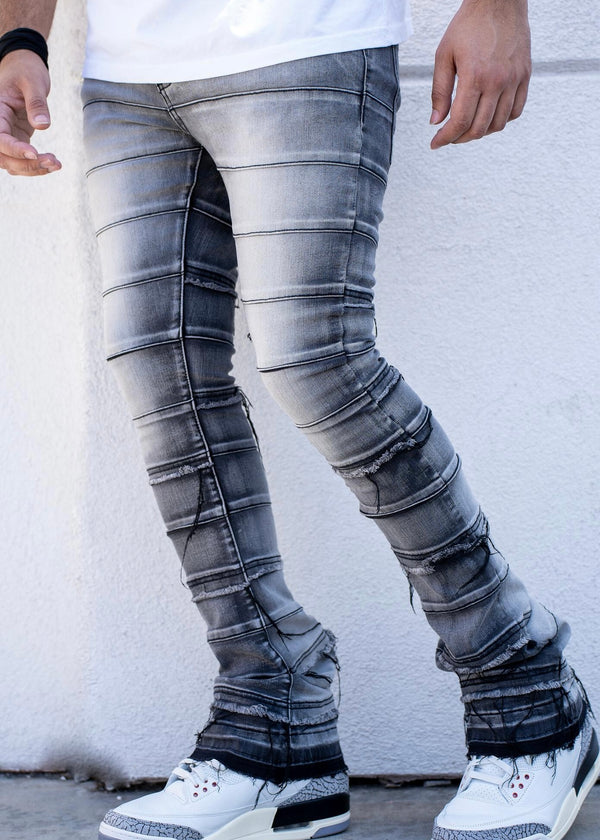 Damati Pines Black/Grey Stacked Jeans (DMT-23-008)