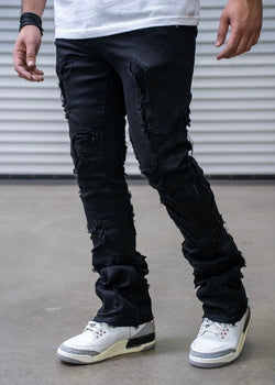 Reelistik Persistence Black Stacked Jeans (RST5030-4)