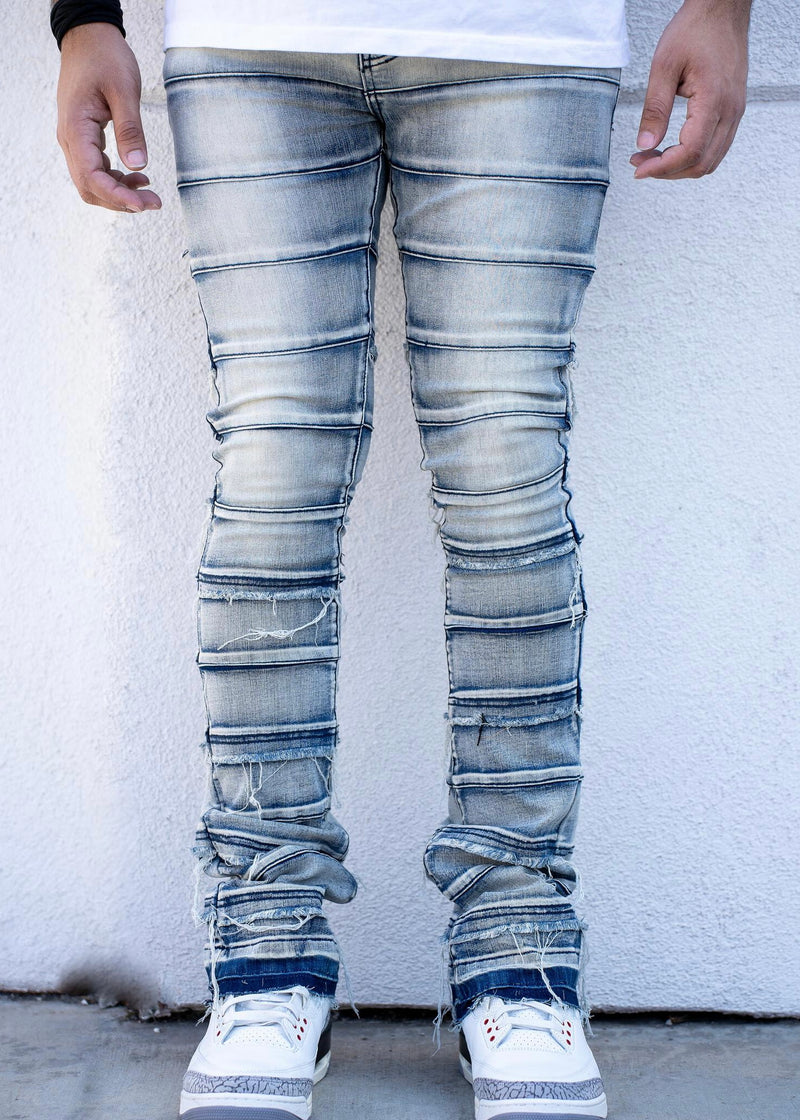 Damati Pines Mid Blue Stacked Jeans (DMT-23-008)
