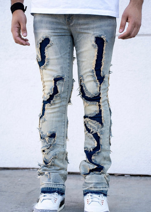 Reelistik Tan Blue Stacked Jeans (RST5024-3)