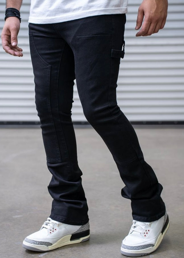 Reelistik Campo Black Stacked Jeans (RST6011)