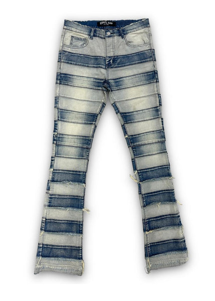 ESNTL Lab “Repeat” Light Wash Stacked Jeans – Era Clothing Store