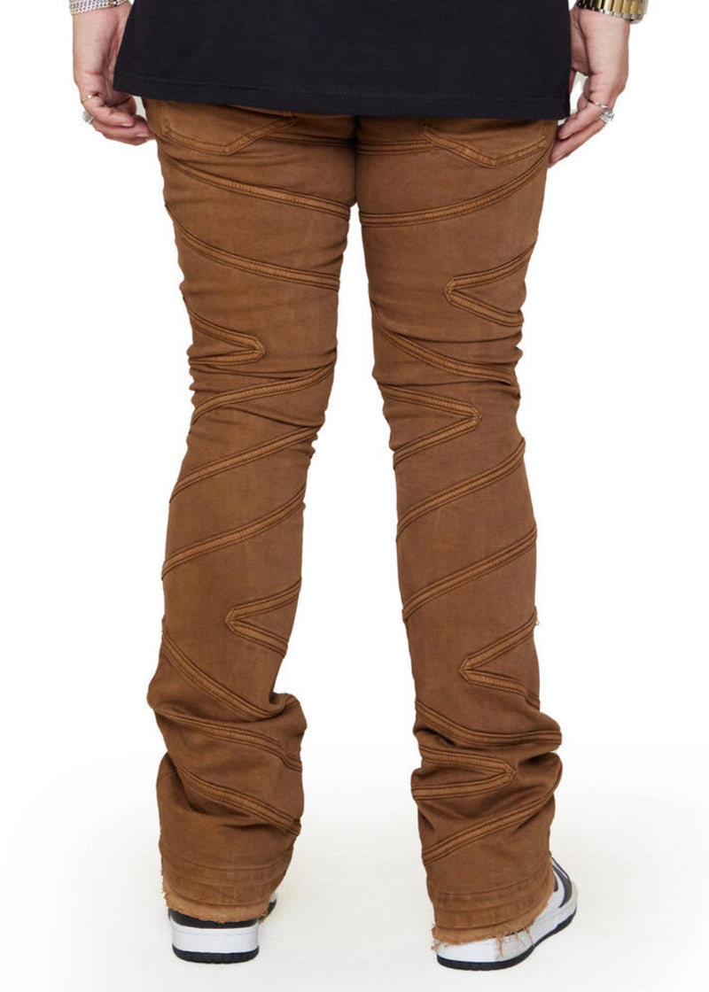 Valabasas “Cassius” Light Brown Stacked Jeans